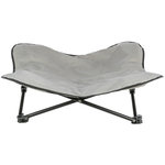 Cama de camping para perros, gris oscuro/azul petróleo, 69 x 20 x 69 cm