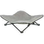 Cama de camping para perros, gris oscuro/azul petróleo, 69 x 20 x 69 cm