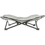 Cama de camping para perros, gris oscuro/azul petróleo, 69 x 20 x 69 cm