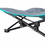 Cama de camping para perros, gris oscuro/azul petróleo, 88 x 32 x 88 cm