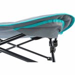 Cama de camping para perros, gris oscuro/azul petróleo, 88 x 32 x 88 cm