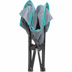 Cama de camping para perros, gris oscuro/azul petróleo, 88 x 32 x 88 cm