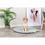 Junior Colchoneta con estrella, gris/menta, 86 x 80 cm