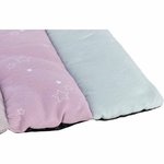 Junior patchwork lying mat, 68 × 62 cm, mint/light lilac/pink