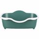 Davio cat litter tray, with rim, 56 × 26 × 39 cm, green/white
