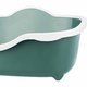 Davio cat litter tray, with rim, 56 × 26 × 39 cm, green/white