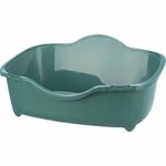 Bandeja Higiénica Davio Top para gatos, verde/blanco, 56 x 39 x 39 cm
