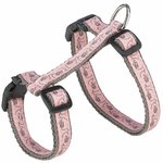 Cat harness with lead, 27–45 cm/13 mm, 1.20 m, grey/pink