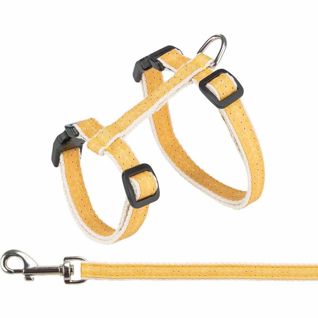 Cat harness with lead, 27–45 cm/13 mm, 1.20 m, ochre