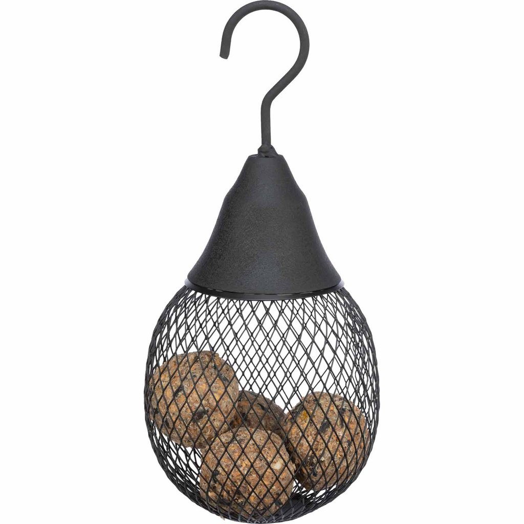 Food Dispenser for fat balls/peanuts, 1,400 ml/ø 14 × 29 cm, black