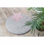 Junior Colchoneta con estrella, gris/lila, 55 x 61 cm