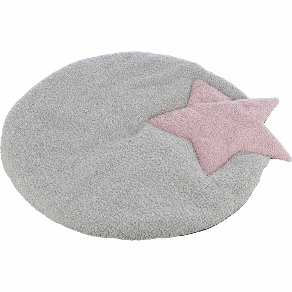 Junior lying mat with star, 55 × 61 cm, grey/light lilac