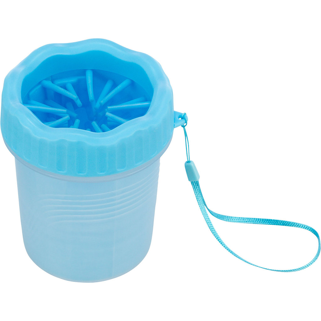 Limpiador de patas, Silicona/PP, S–M, Azul