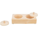 Caja de snacks, madera, 14 × 3 × 7 cm