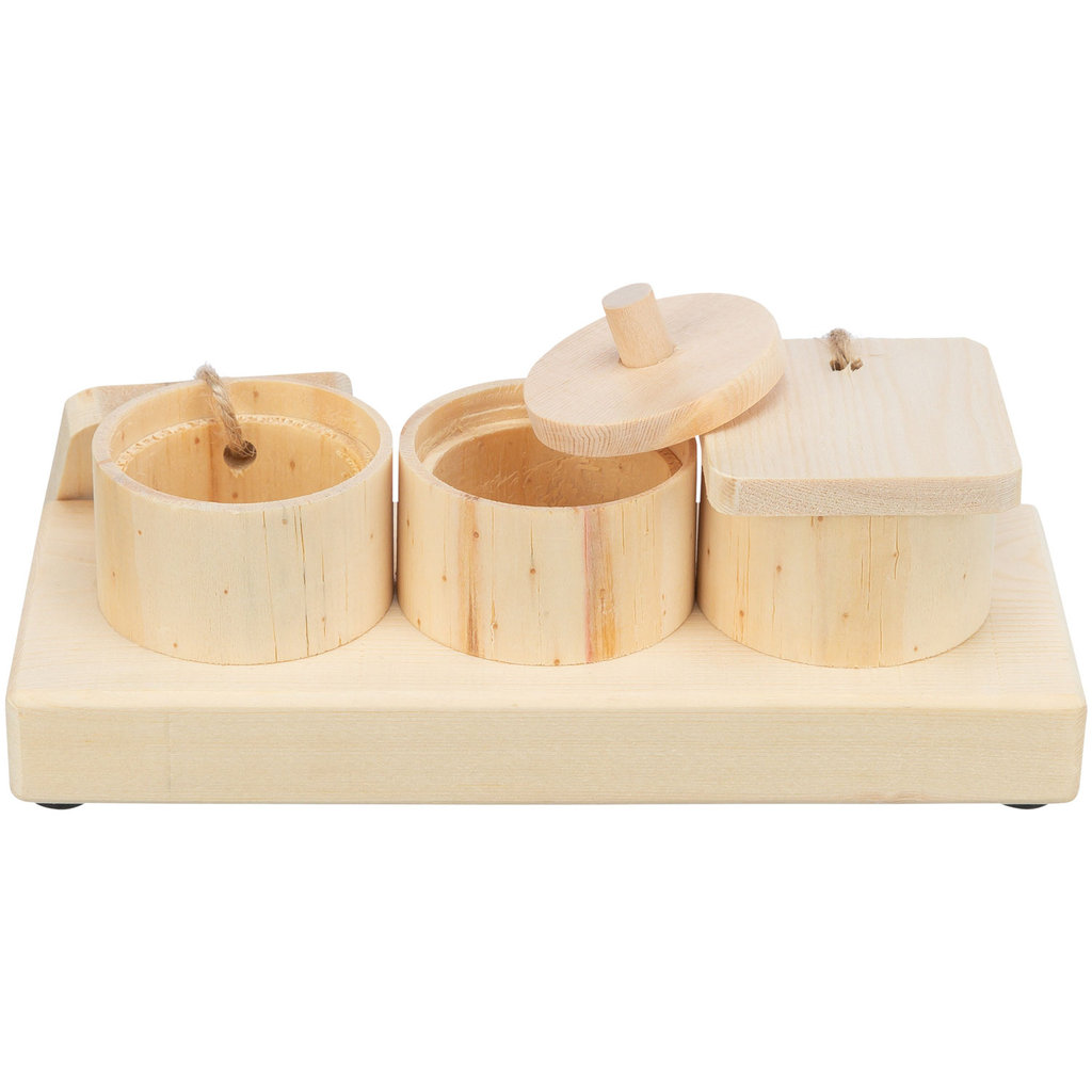 Copa de snacks, madera, 15 × 4.5 × 6 cm