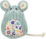 Ratón, seated, tela, catnip, 11 cm