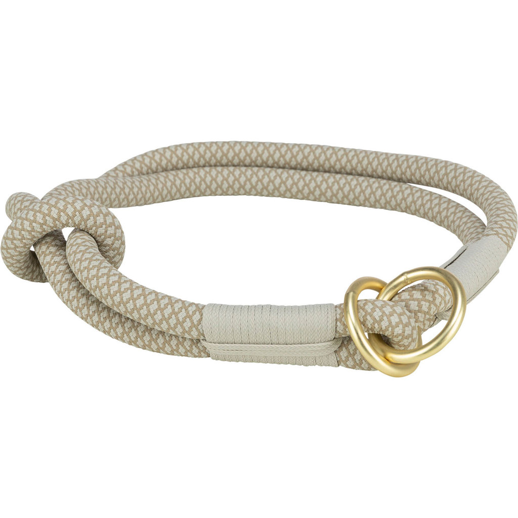 Soft Rope Collar de Educación, XS–S: 30 cm/ø 10 mm, Gris/Gris Claro