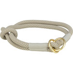 Soft Rope Collar de Educación, XS–S: 30 cm/ø 10 mm, Gris/Gris Claro