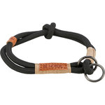 BE NORDIC Collar de Educación, XS–S: 30 cm/ø 6 mm, Negro/Salvia
