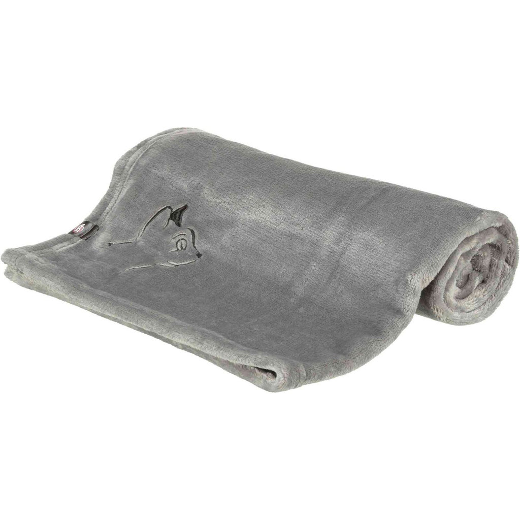 Nilay blanket, plush, 90 × 70 cm, grey