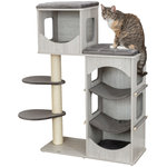 Poste Rascador para gatos Adriano, 78 × 118 × 38 cm, gris