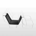 Funda Asiento Coche con Laterales, 0.5 x 1.45 m, Negro