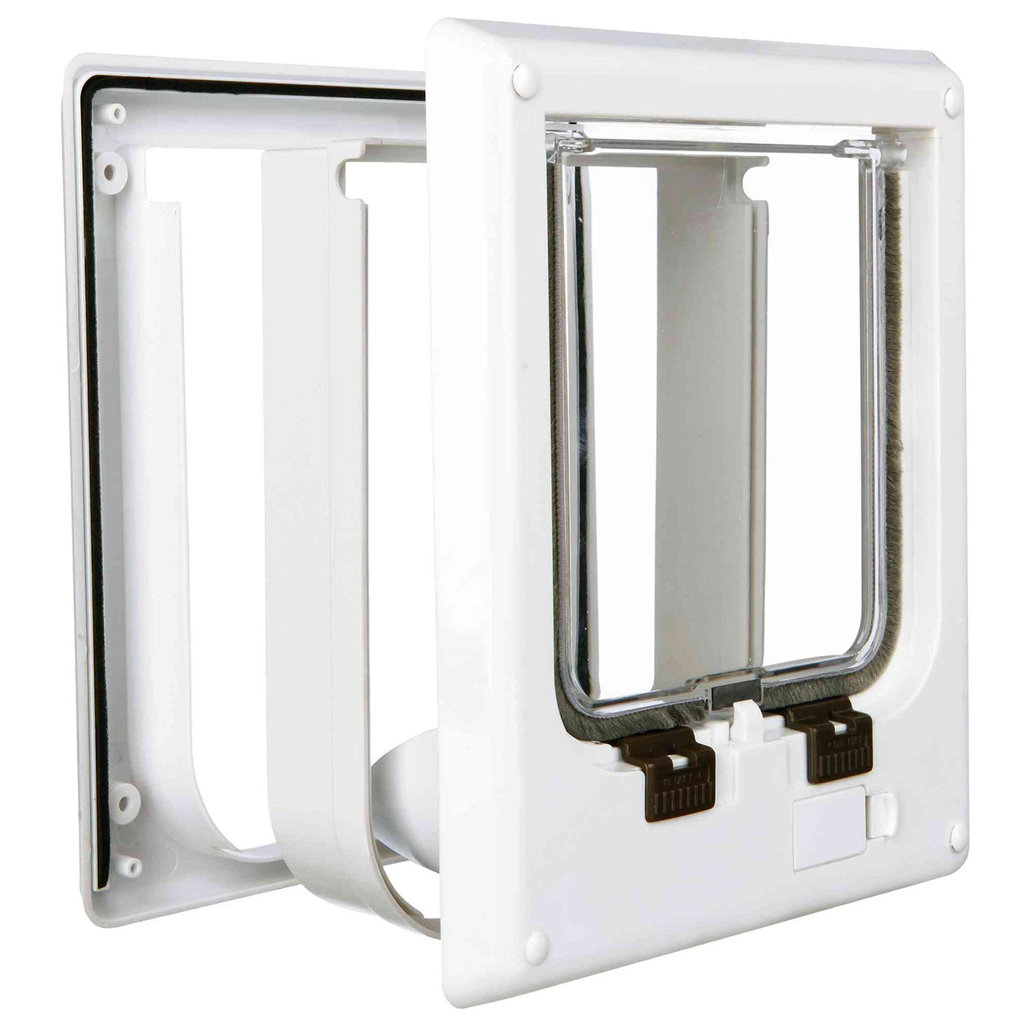 4-Way cat flap, electromagnetic, 21.1 × 24.4 cm, white