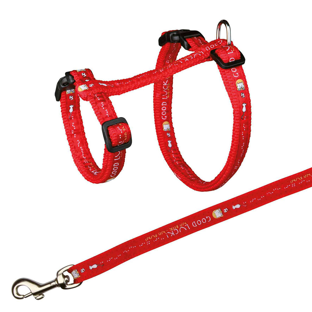 Cat harness with leash, XL, nylon, 34–57 cm/13 mm, 1.20 m
