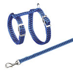 Cat harness with leash, reflective, nylon, 22–42 cm/10 mm, 1.20 m