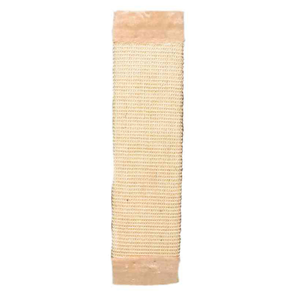 Scratching board with plush, 15 × 62 cm, natural/beige