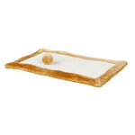 Scratching mat with plush border, 55 × 35 cm, grey/light grey