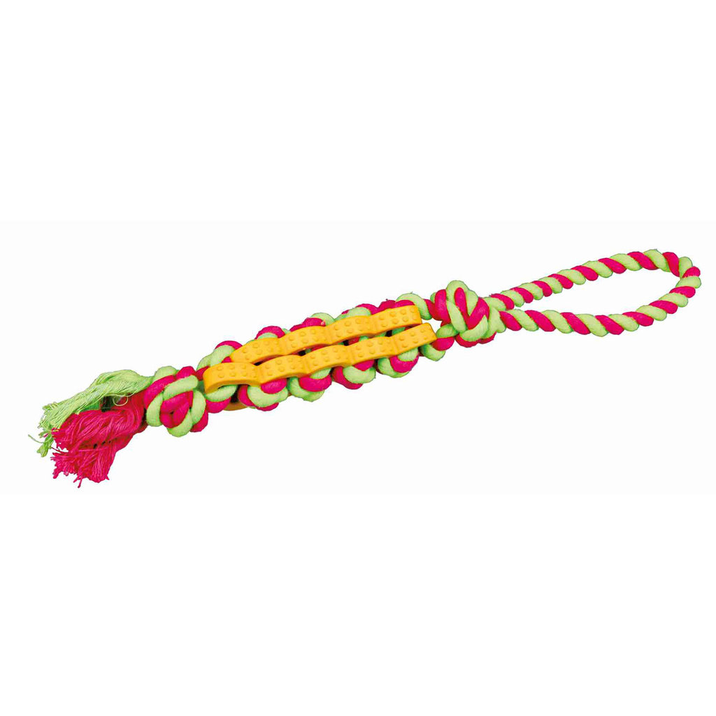 Twisted stick on a rope, natural rubber, 37 cm