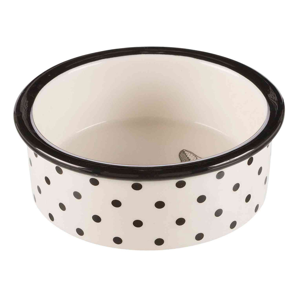 Comedero Cerámico Zentangle, 0.3l/ø12 cm, Blanco-Negro