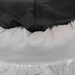 Feather bed, ø 50 cm, grey/silver