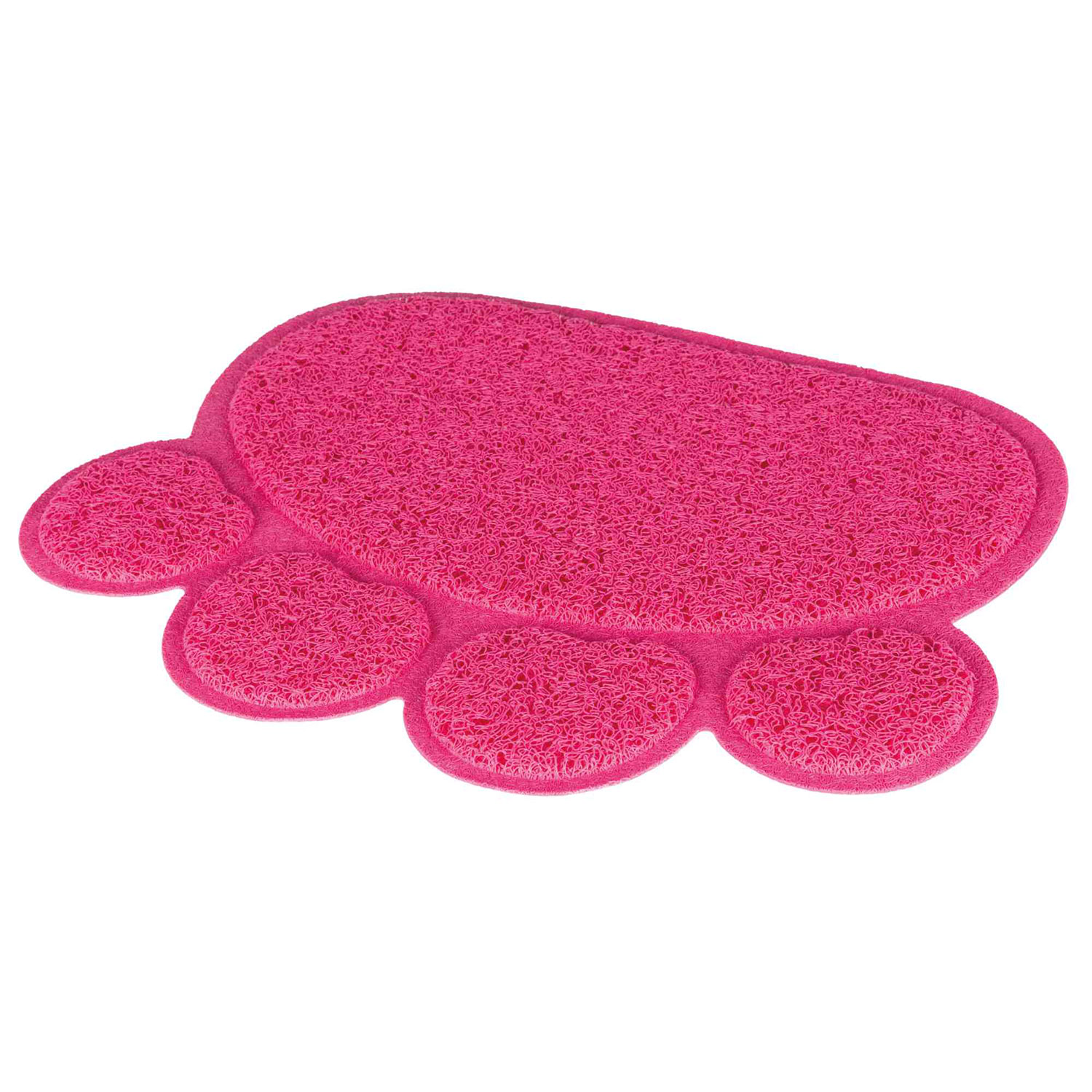Cat litter tray mat, paw, PVC, 60 × 45 cm, dark blue