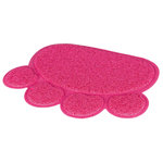 Cat litter tray mat, paw, PVC, 60 × 45 cm, dark blue
