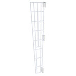 Protective grille for windows, side panel, 62 × 16/7 cm, white