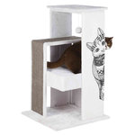 Maria scratching post, 101 cm, white/grey