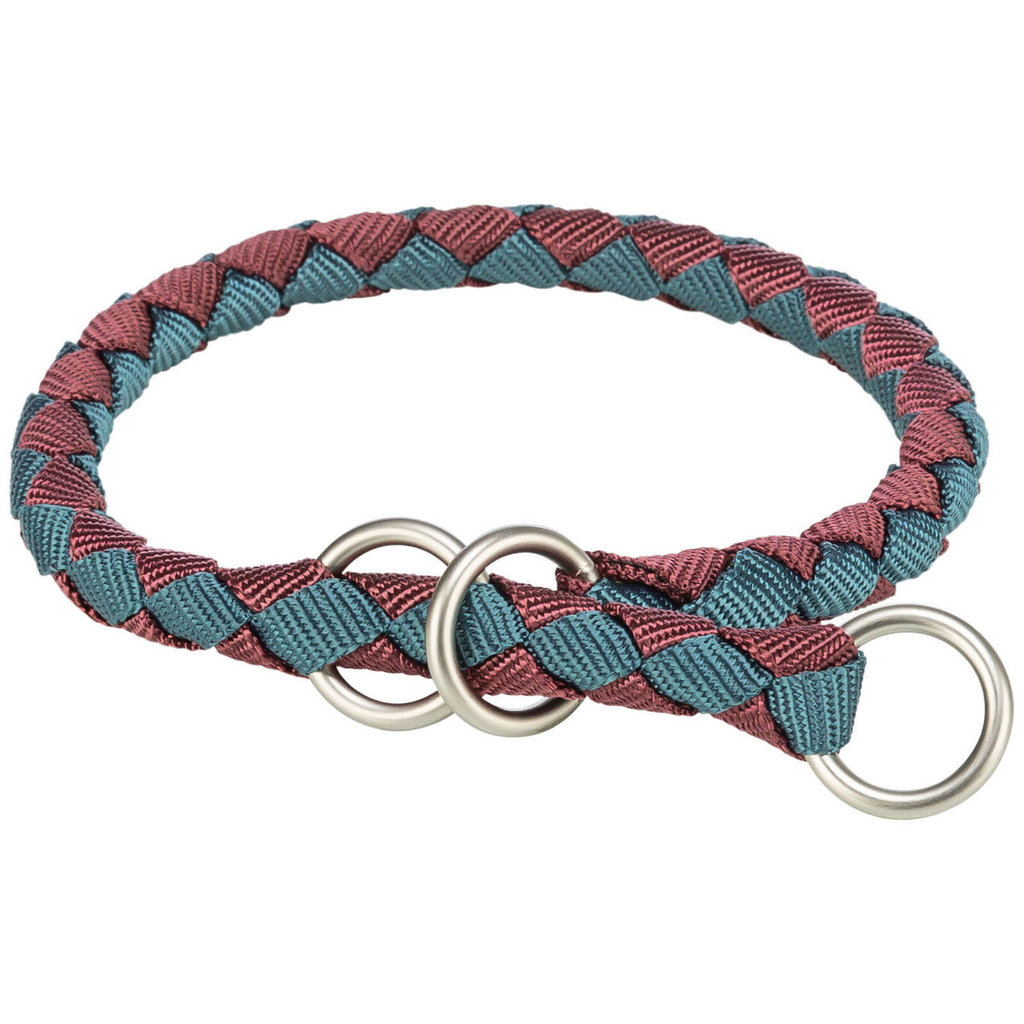 Collar de Entrenamiento Cavo, L, 47–55 cm/ø 18 mm, Sangría/Azul petróleo