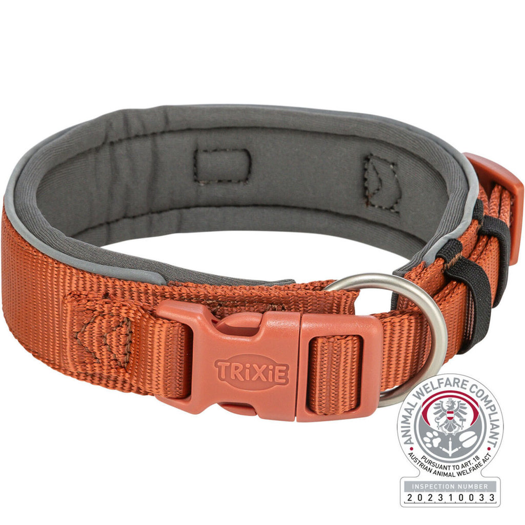 Premium Collar, extra ancho, L, 46–55 cm/50 mm, Óxido/Grafito