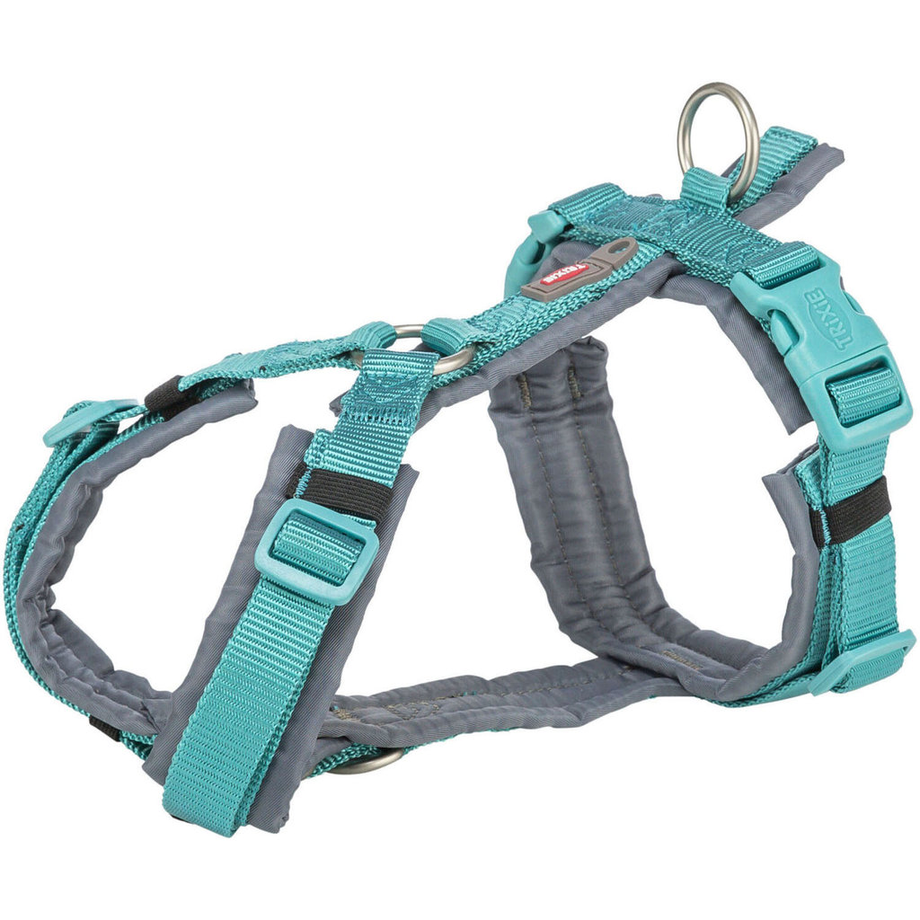 Premium Arnés Trekking, L, 70–85 cm/25 mm, Aqua/Grafito