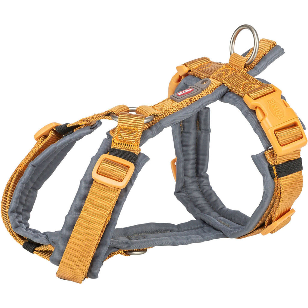 Premium Arnés Trekking, L, 70–85 cm/25 mm, Curry/Grafito
