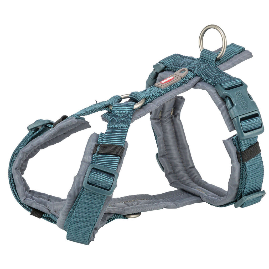 Premium Arnés Trekking, L, 70–85 cm/25 mm, Azul petróleo/Grafito