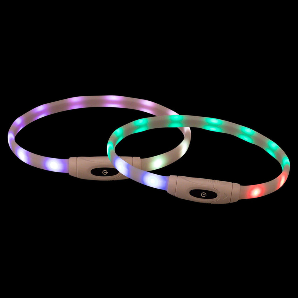 Collar de Aro Flash USB, XS–XL, 65 cm/16 mm, Multicolor