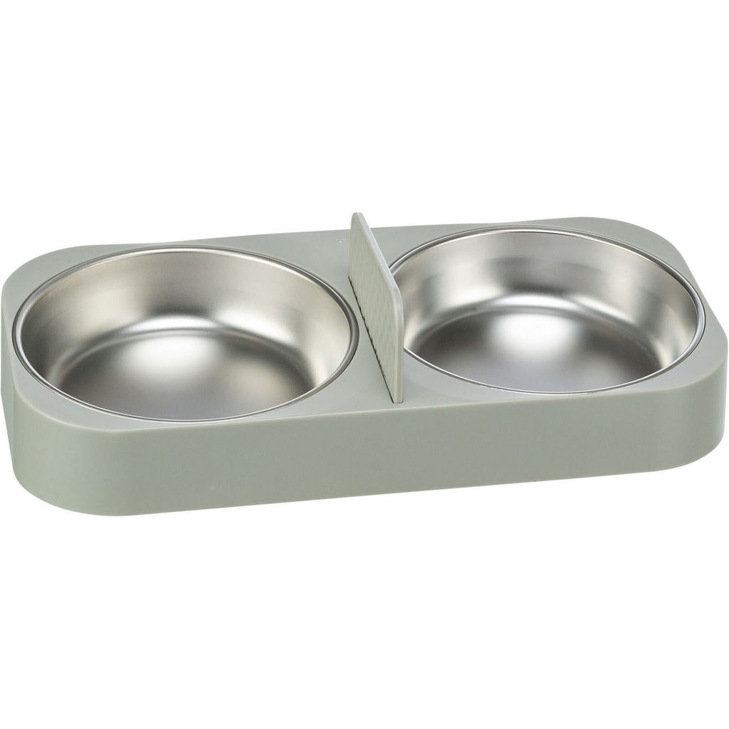 Comedero Doble, 0,5 l/32 × 5 × 16 cm, Blanco