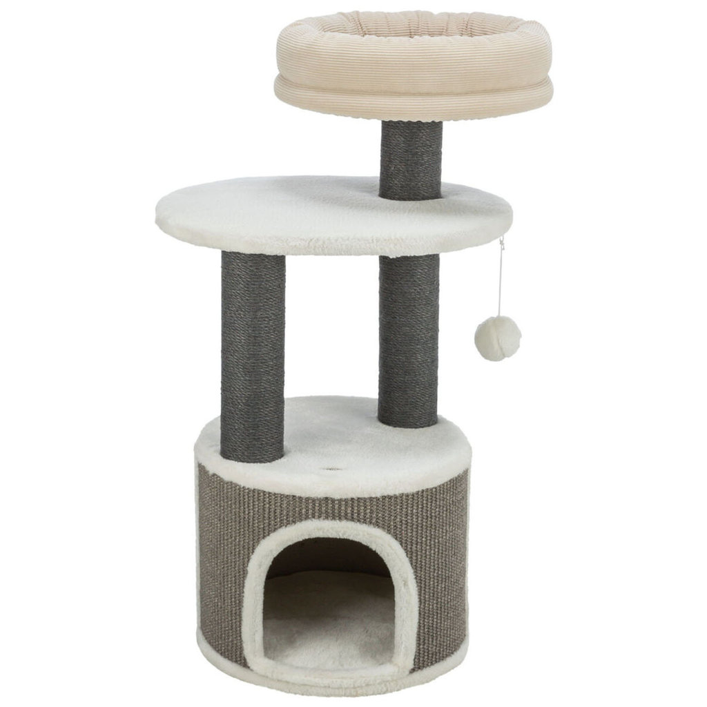Poste Rascador Marco, 85 cm, Blanco/Beige