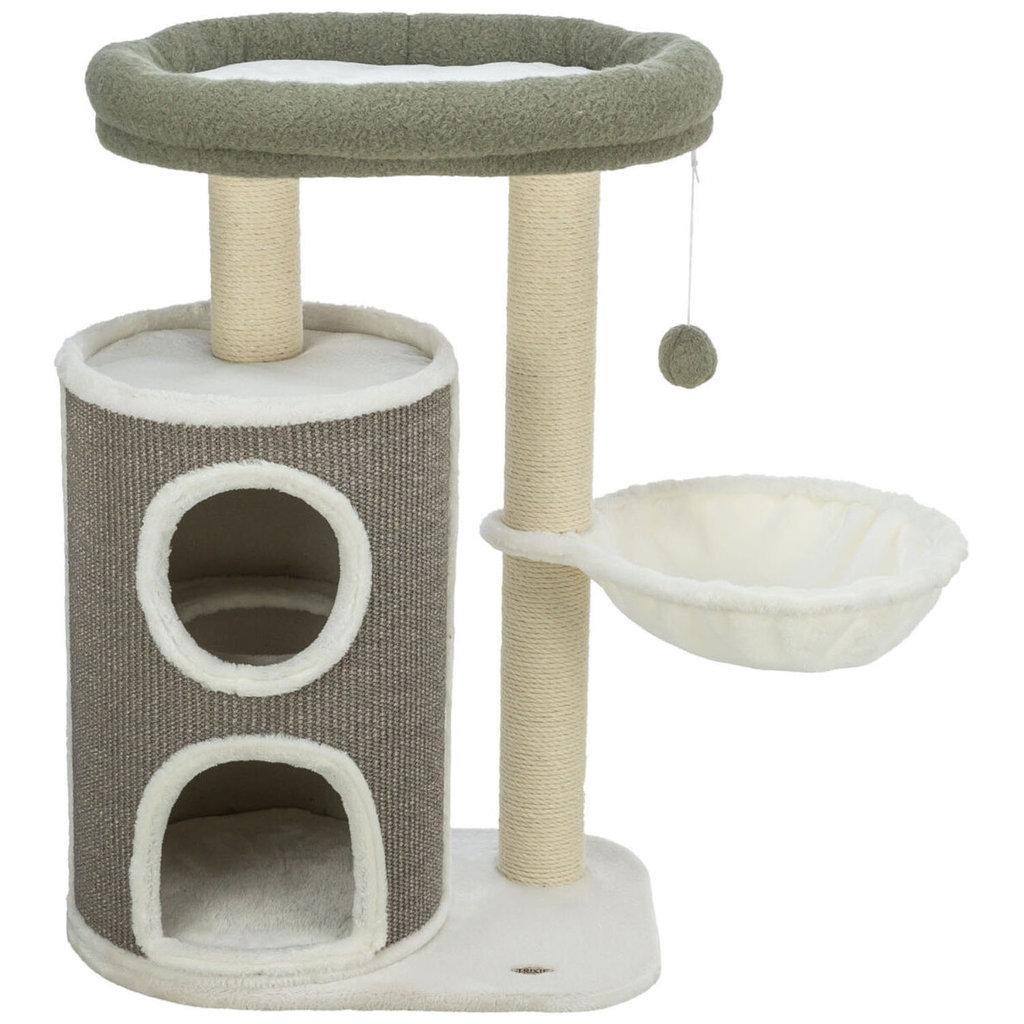 Poste Rascador Dante, 86 cm, Blanco/Verde/Gris