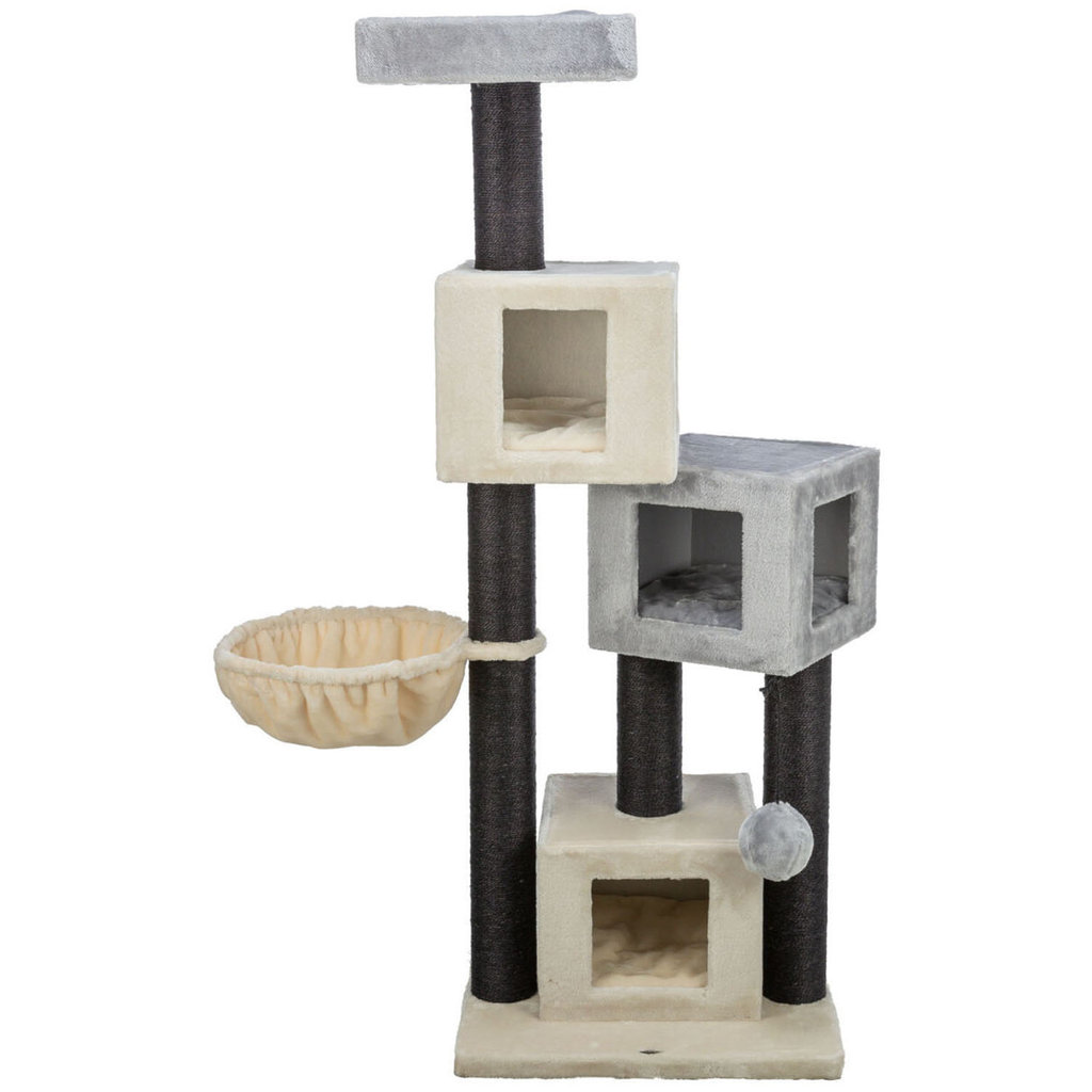 Poste Rascador Enzo, 156 cm, Crema/Gris/Negro