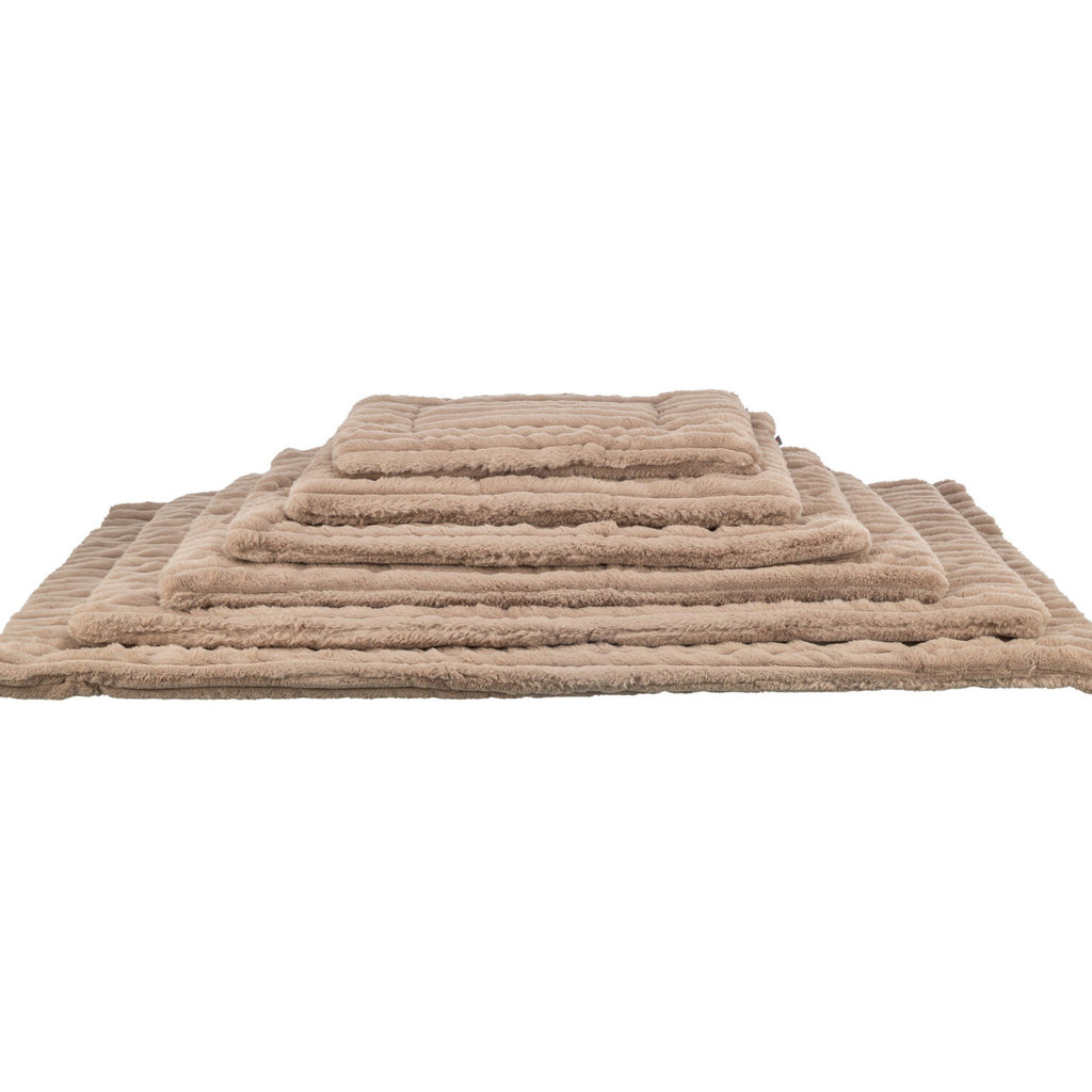 Colchoneta Lonni, felpa, 130 × 90 cm, marrón claro