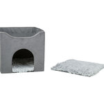 Cueva Harvey, 38 × 38 × 38 cm, gris/blanco-negro